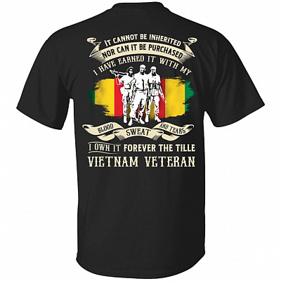 vietnam veteran, Black, Unisex T-Shirt
