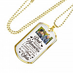 Personalized Photo Dad You Left Me Beautiful Memories Dog Tag Pendant Necklace