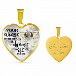 Personalized Photo Butterfly Your Wings Were Ready but My Heart Was Not Heart Pendant Necklace Personalized Photo Butterfly Your Wings Were Ready but My Heart Was Not Heart Pendant Necklace