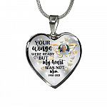 Personalized Photo Butterfly Your Wings Were Ready but My Heart Was Not Heart Pendant Necklace Personalized Photo Butterfly Your Wings Were Ready but My Heart Was Not Heart Pendant Necklace