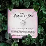 To My Boyfriend's Mom I Never Thought I'd Find The One Till I Met Your Son Love Knot Pendant Necklace