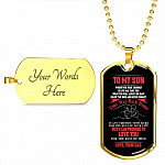 Dad To My Son Wherever Your Journey In Life May Take You Dad And Son Dog Tag Pendant Necklace
