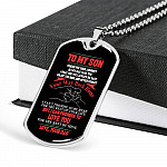 Dad To My Son Wherever Your Journey In Life May Take You Dad And Son Dog Tag Pendant Necklace