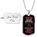 Dad To My Son Wherever Your Journey In Life May Take You Dad And Son Dog Tag Pendant Necklace