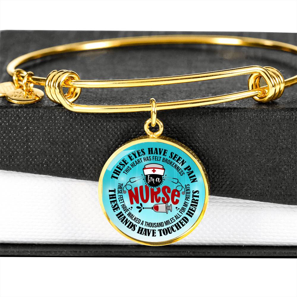 I Am A Nurse These Eyes Have Seen Pain These Hands Have Touched Hearts Luxury Circle Pendant Necklace