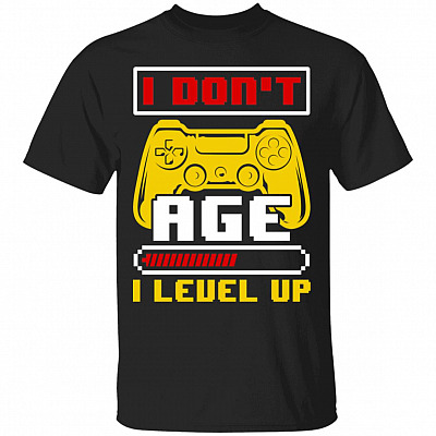 I Level up Shirt, Black, Unisex T-Shirt