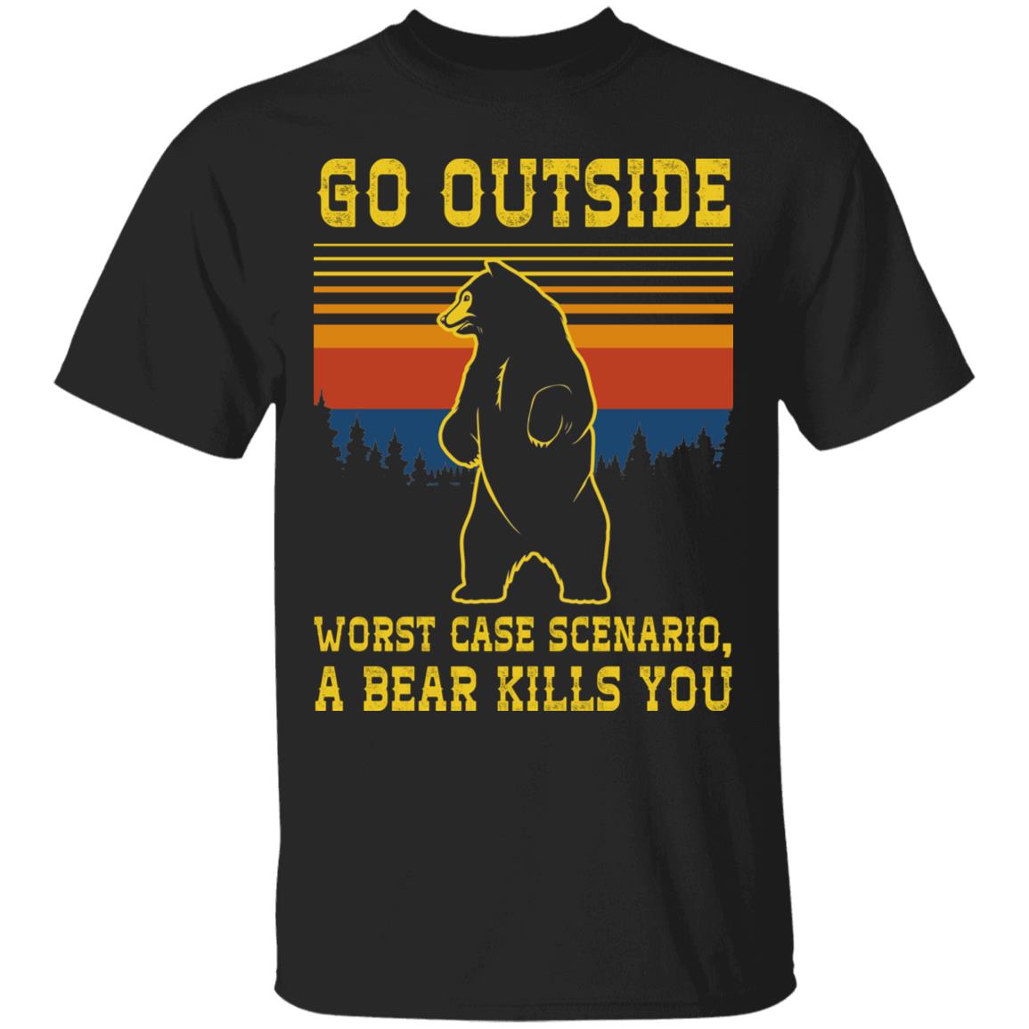 Go Outside Shirt, Black, Unisex T-Shirt