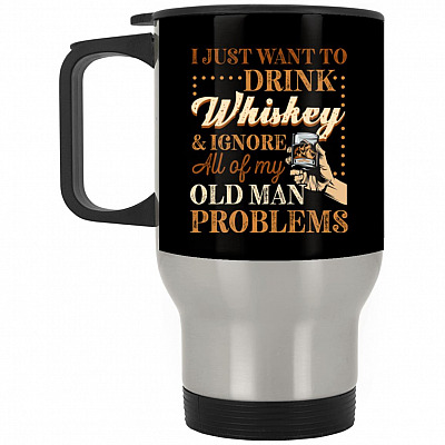 14 oz. Silver Travel Mug