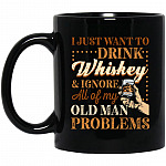 whiskey mug, Black, 11 oz. Black Mug