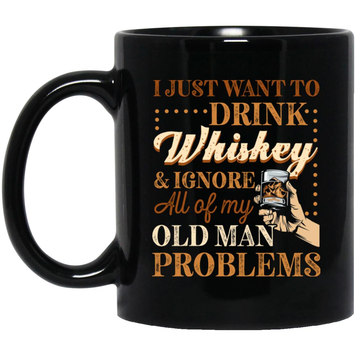whiskey mug, Black, 11 oz. Black Mug