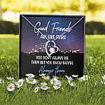 Good Friends Are Like Stars They're Always There Forever Love Heart Pendant Necklace
