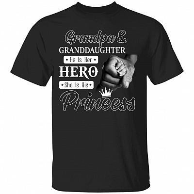 Grandpa And Granddau, Black, Unisex T-Shirt