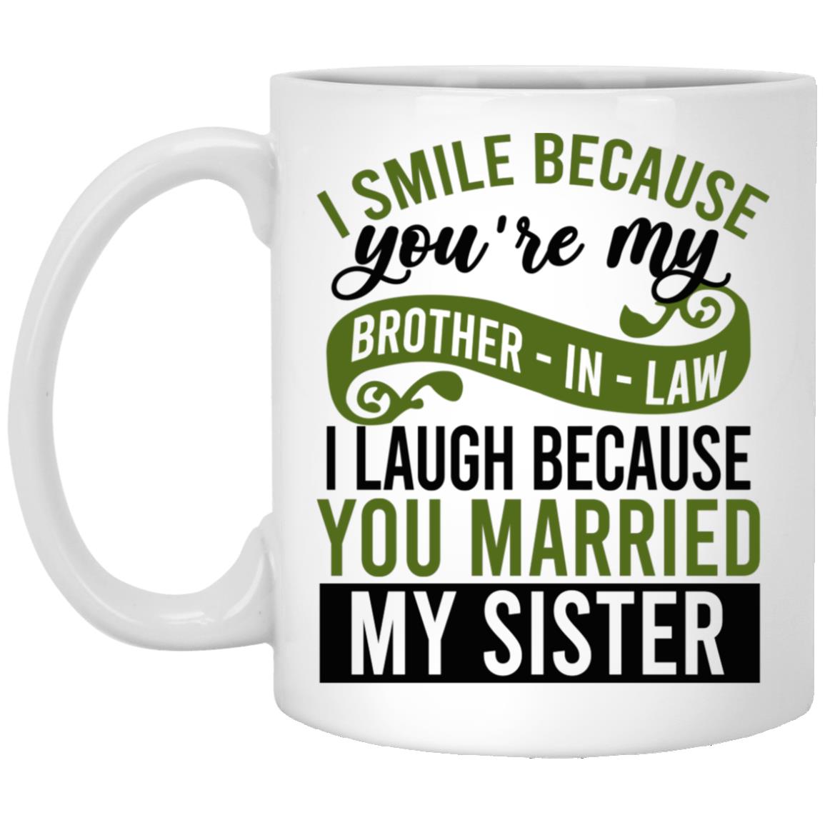 Brother in Law Mug, White, 11 oz. White Mug