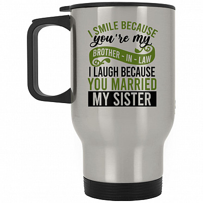 14 oz. Silver Travel Mug