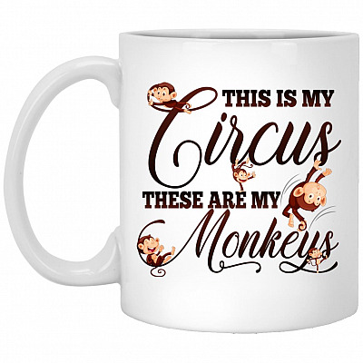 Circus Mug, White, 11 oz. White Mug