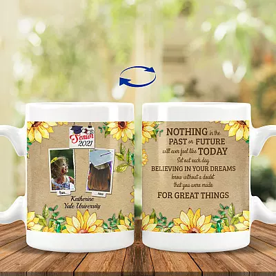 Custom Photo Nothing Will Feel Like Today Ceramic Coffee Mug - Believing In Your Dreams Mug