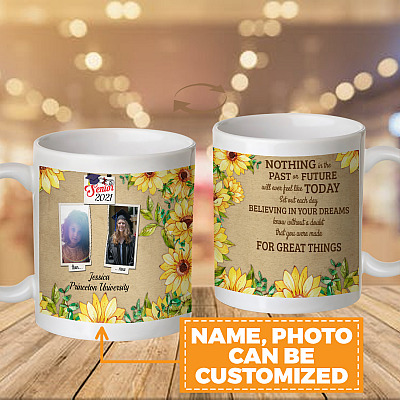 Alternative view of Custom Photo Nothing Will Feel Like Today Ceramic Coffee Mug - Believing In Your Dreams Mug