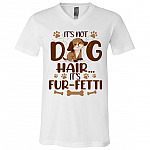 Father's Day Gifts from Dog, White, V-Neck T-Shirt