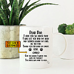 Personalized Dear Dad I Love You So Much Dog Dad Ceramic Coffee Mug - Beer Stein -Water Bottle