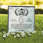 Class Of 2021 I Want You To Believe Deep In Your Heart Forever Love Heart Pendant Necklace - Graduation Gifts From Mom