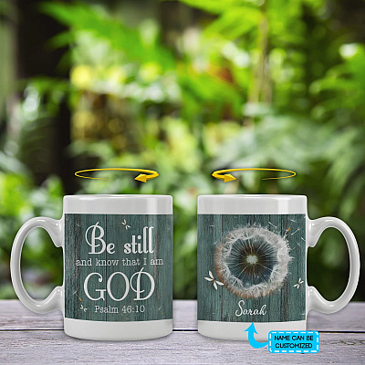 Alternative view of Personalized Photo Be Still and Know that I Am God Psalm 46 10 Two Sided Ceramic Coffee Mug - Beer Stein
