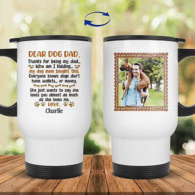 14 oz. White Travel Mug