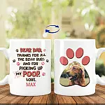 Custom Photo Dear Dad Thanks For All The Belly Rubs And For Picking Up My Poop Print On 2 Sides Ceramic Coffee Mug