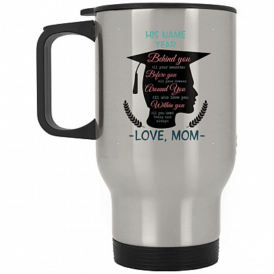 14 oz. Silver Travel Mug
