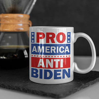 Alternative view of Pro America Anti Biden Funny Political Coffee Mug - Beer Stein - Water Bottle - Color Changing Mug