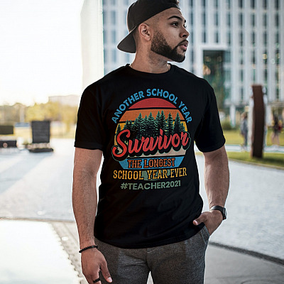 Alternative view of Another School Year Survivor The Longest School Year Ever Teacher Life Vintage T-Shirt