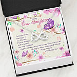 To My Granddaughter Someday When The Pages Of My Life End Infinity Heart Pendant Necklace