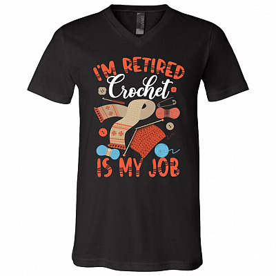 Funny Retirement Gift I'm, Black, V-Neck T-Shirt