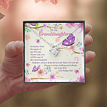 To My Granddaughter Someday When The Pages Of My Life End Love Knot Necklace