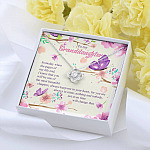 To My Granddaughter Someday When The Pages Of My Life End Love Knot Necklace