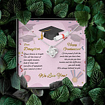 To My Daughter Happy Graduation Day Your Future Is Bright Love Knot Pendant Necklace