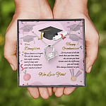 To My Daughter Happy Graduation Day Your Future Is Bright Forever Love Pendant Necklace