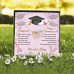 To My Daughter Happy Graduation Day Your Future Is Bright Interlocking Heart Pendant Necklace