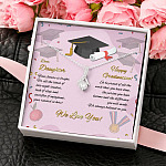 To My Daughter Happy Graduation Day Your Future Is Bright Alluring Beauty Necklace