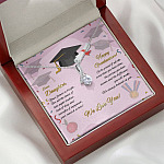 To My Daughter Happy Graduation Day Your Future Is Bright Alluring Beauty Necklace