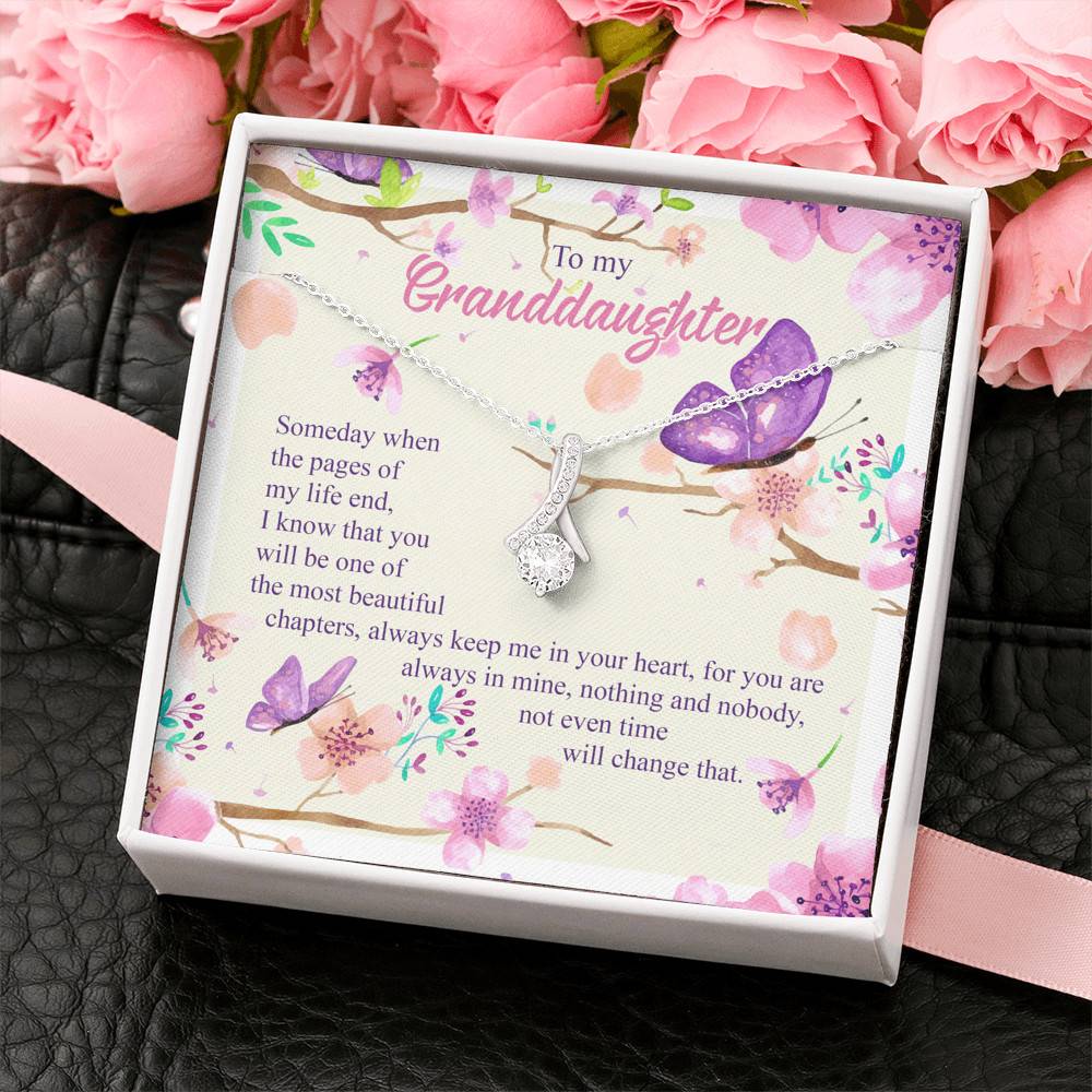 To My Granddaughter Someday When The Pages Of My Life End Alluring Beauty Necklace