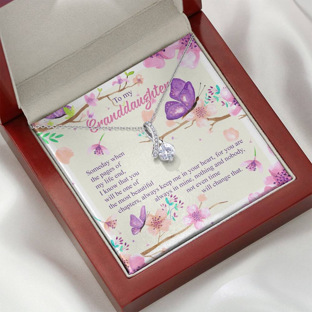 To My Granddaughter Someday When The Pages Of My Life End Alluring Beauty Necklace | CubeBik To My Granddaughter Someday When The Pages Of My Life End Alluring Beauty Necklace | CubeBik
