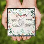 To My Daughter Someday When The Pages Of My Life End Forever Love Heart Pendant Necklace