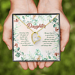 To My Daughter Someday When The Pages Of My Life End Forever Love Heart Pendant Necklace