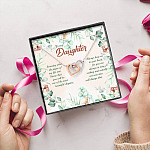 To My Daughter Someday When The Pages Of My Life End Interlocking Hearts Pendant Necklace