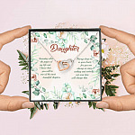 To My Daughter Someday When The Pages Of My Life End Interlocking Hearts Pendant Necklace