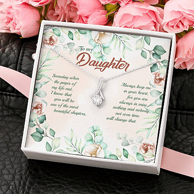 To My Daughter Someday When The Pages Of My Life End Alluring Beauty Necklace