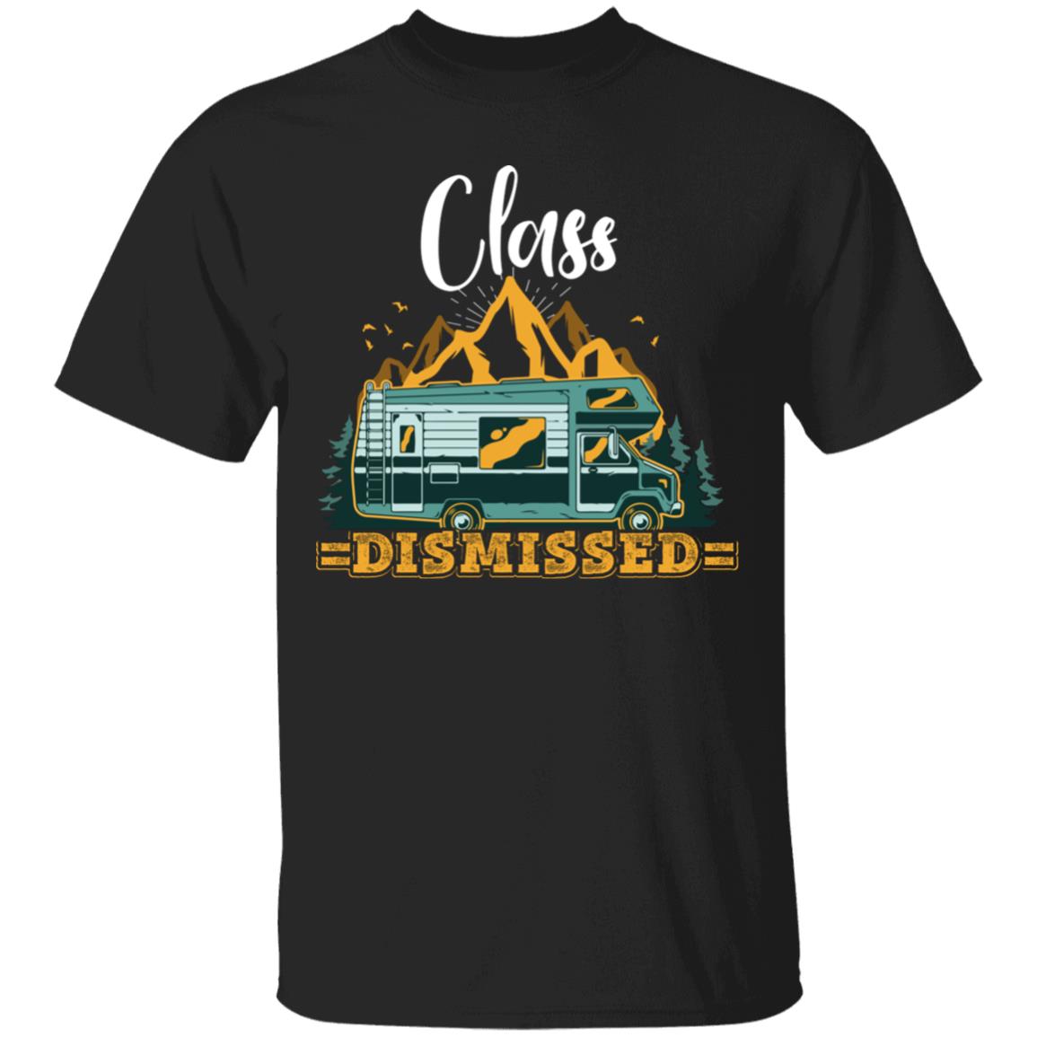 Class Dismissed Camping T-Shirt, Black, Unisex T-Shirt
