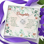 To My Daughter Someday When The Pages Of My Life End Love Knot Necklace