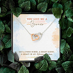 You Give Me A Boner Not A Penis Boner A Heart Boner A Heart On Funny Girlfriend Interlocking Hearts Pendant Necklace
