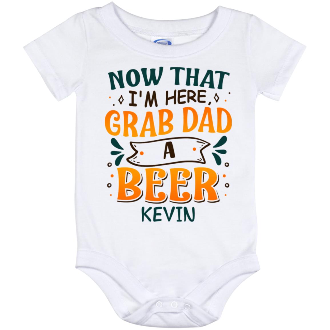 Personalized Photo Beer Onesie, White, Baby Onesie - 12 Month